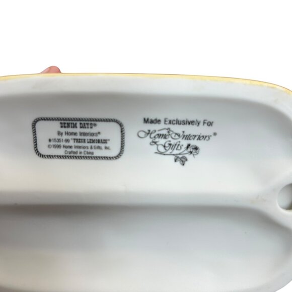 Home Interiors 1999 Denim Days Fresh Lemonade Danny Porcelain Figurine - Picture 7 of 8